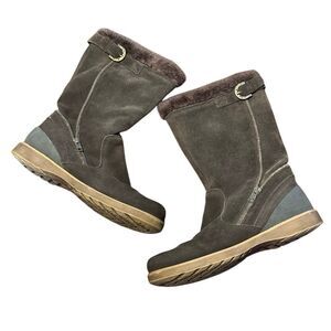 BareTraps Lantana Brown Suede and Faux Fur Boots Womens US 8.5 M